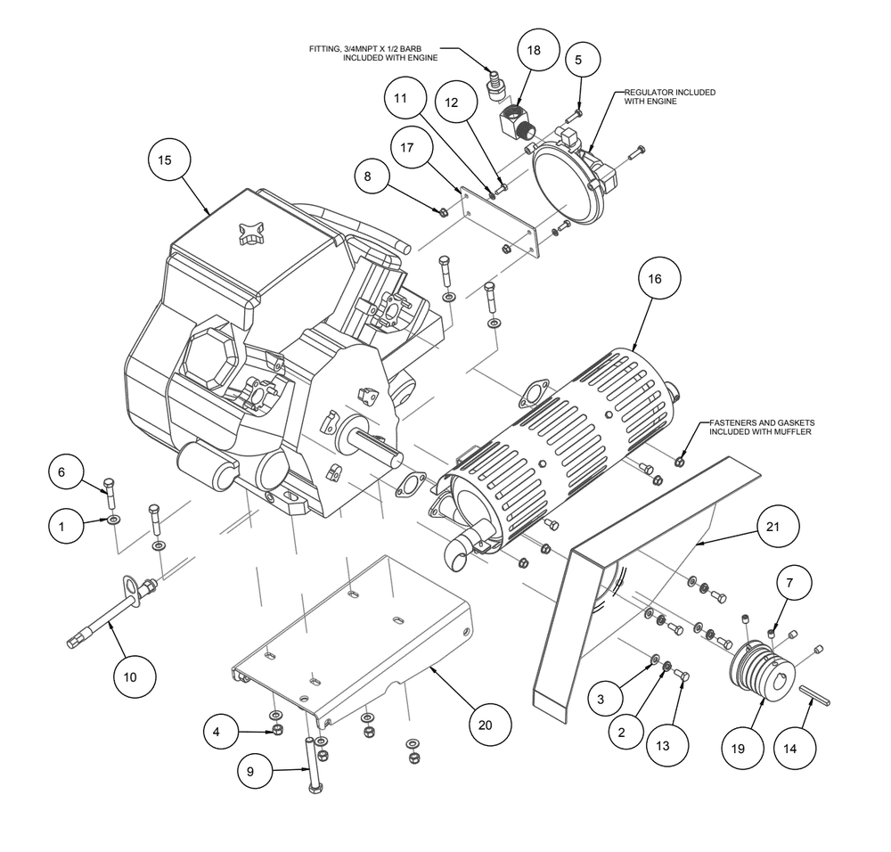 Section 11 Diagram and Parts List for MK-2425SSP 170958 MK Diamond Concrete Saw